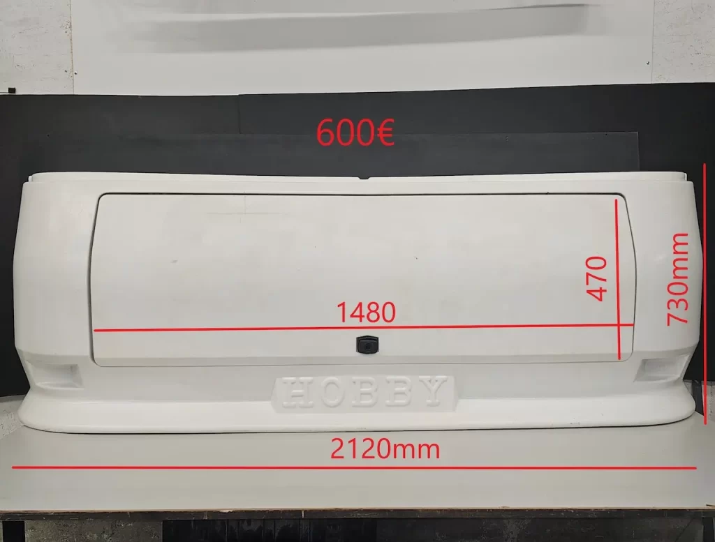Caravana Hobby 1997-2002 gas box priekšėja dala gazes kaste 2120x730 mm