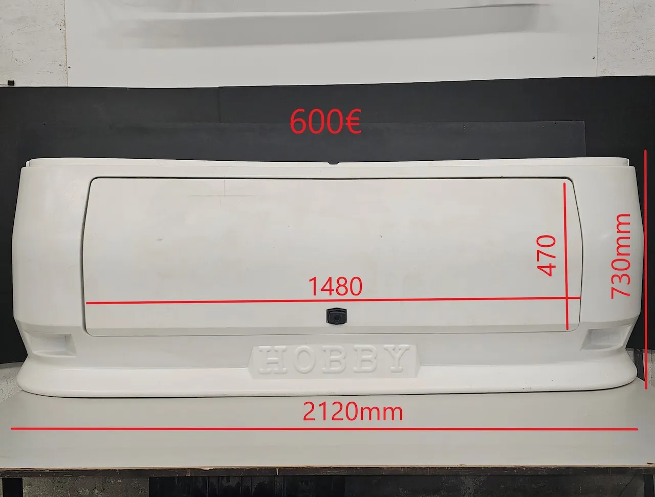 Caravana Hobby 1997-2002 gas box priekšėja dala gazes kaste 2120x730 mm